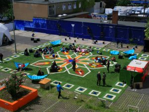 berlin flying grass carpet placemaking