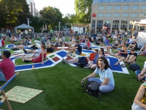 The Flying Grass Carpet trier, event space, festival, Spatial design, Inclusive,